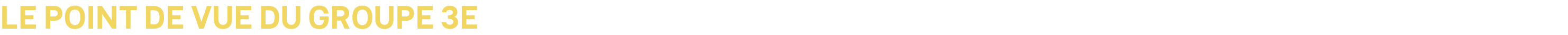 LE POINT DE VUE DU GROUPE 3E Des notes d’analyse sectorielles, des notes de conjoncture, …